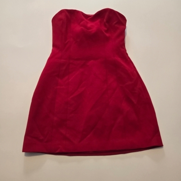 A.L.C. Elsie Mini Dress in Red Cocktail Sleeveless Strapless Size 2 - Picture 2 of 14
